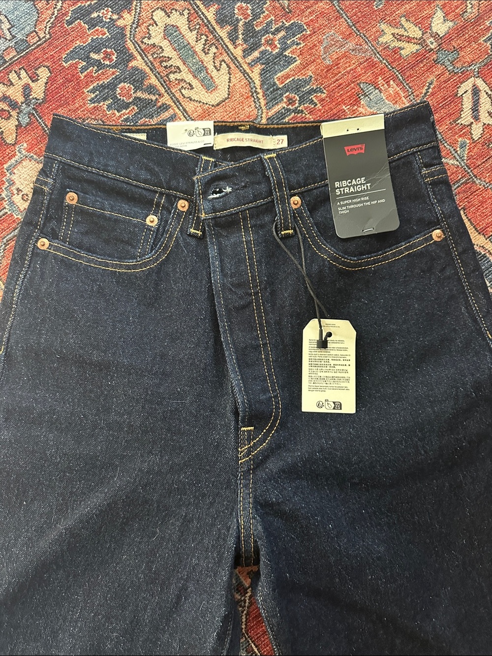 Levi's Ribcage Straight women’s Jeans - Dark Blue Indigo